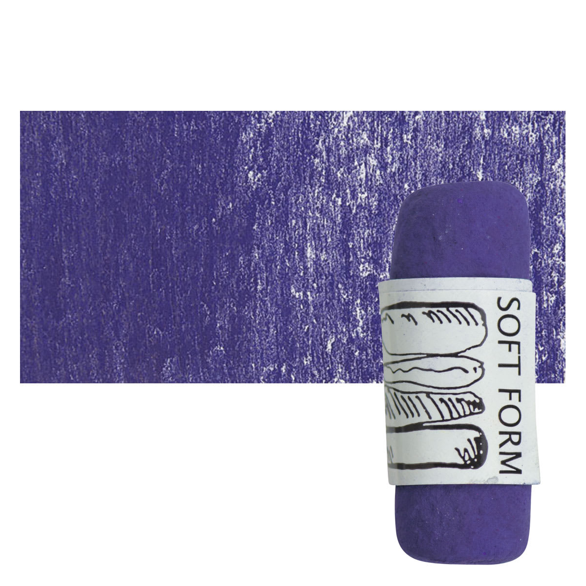 Townsend Artists' Soft Form Pastel - Purple 043D pastel and swatch