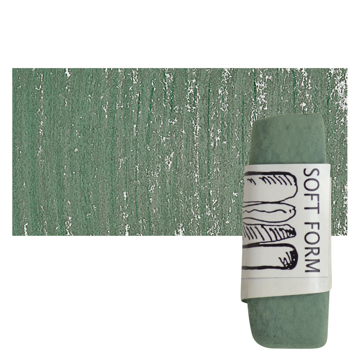 Townsend Artists' Soft Form Pastel - Sage 092 pastel and swatch