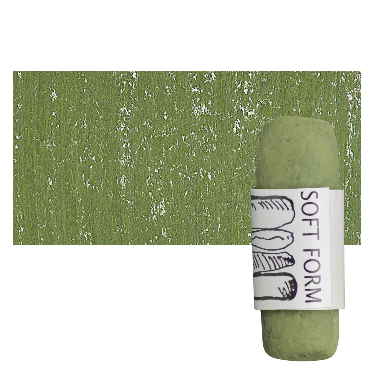 Townsend Artists' Soft Form Pastel - Sap Green 116L pastel and swatch