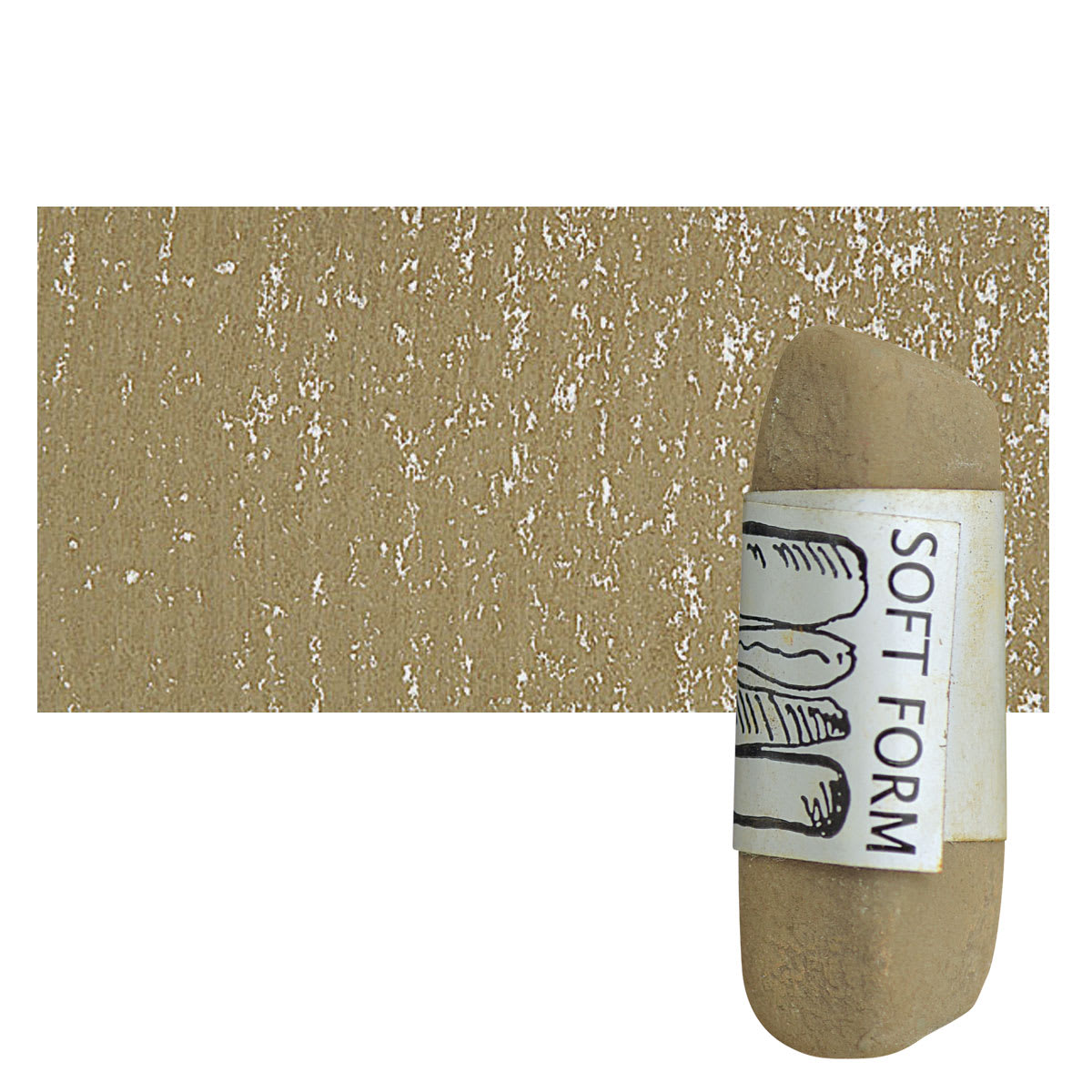 Townsend Artists' Soft Form Pastel - Suede (Dark) pastel and swatch