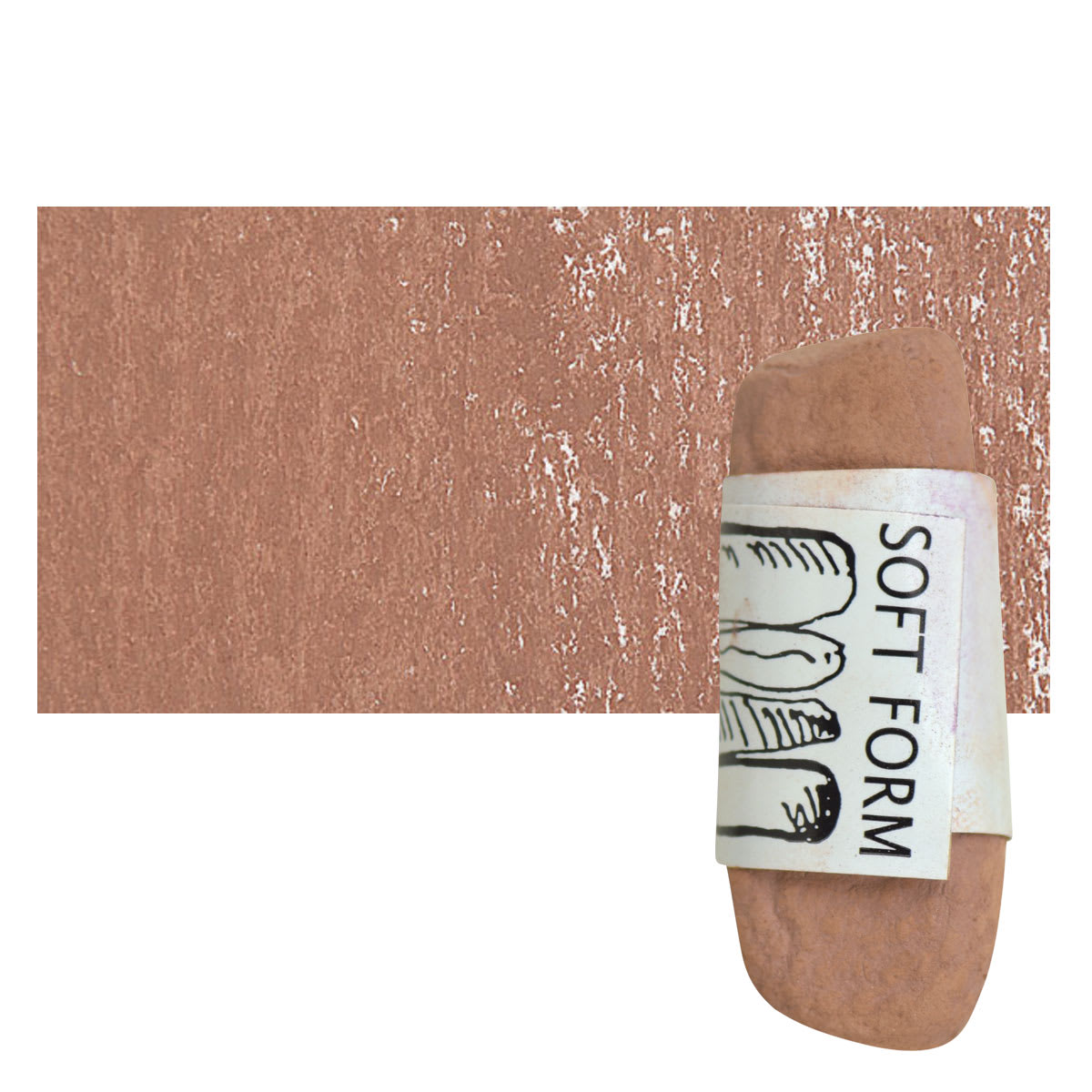 Townsend Artists' Soft Form Pastel - Terra Cotta (Light) pastel and swatch