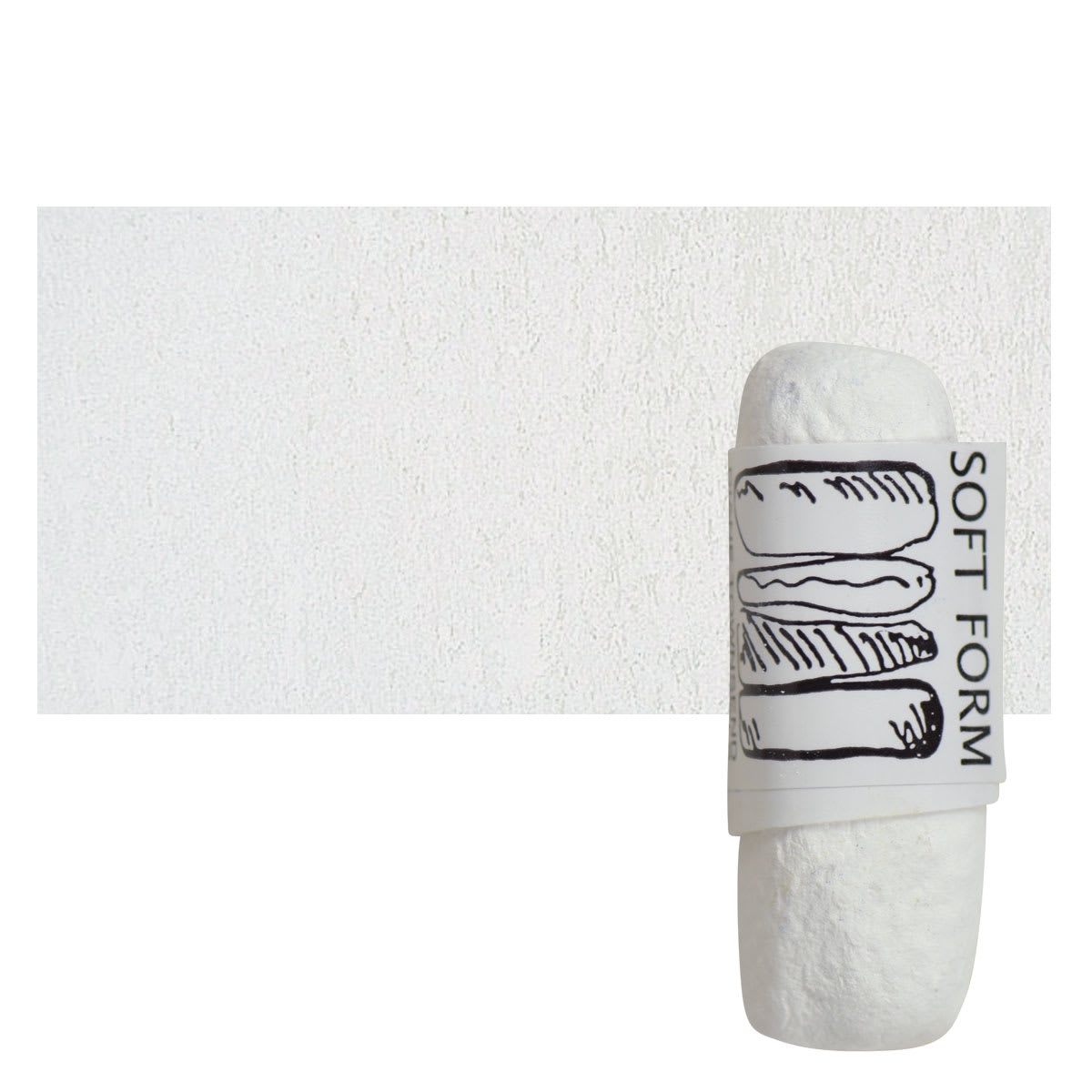 Townsend Artists' Soft Form Pastel - Titanium White 010 and swatch