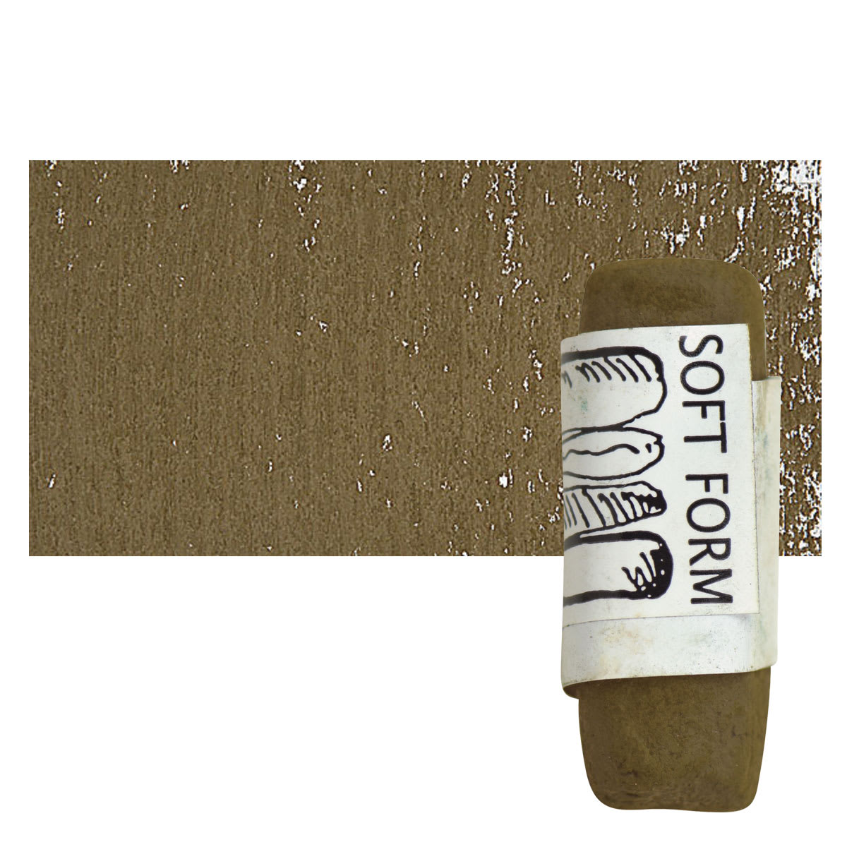 Townsend Artists' Soft Form Pastel - Tuscan Green (Dark) pastel and swatch