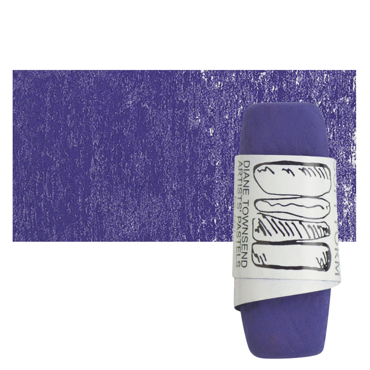 Townsend Artists' Soft Form Pastel - Ultra Mars Purple (Dark) pastel and swatch