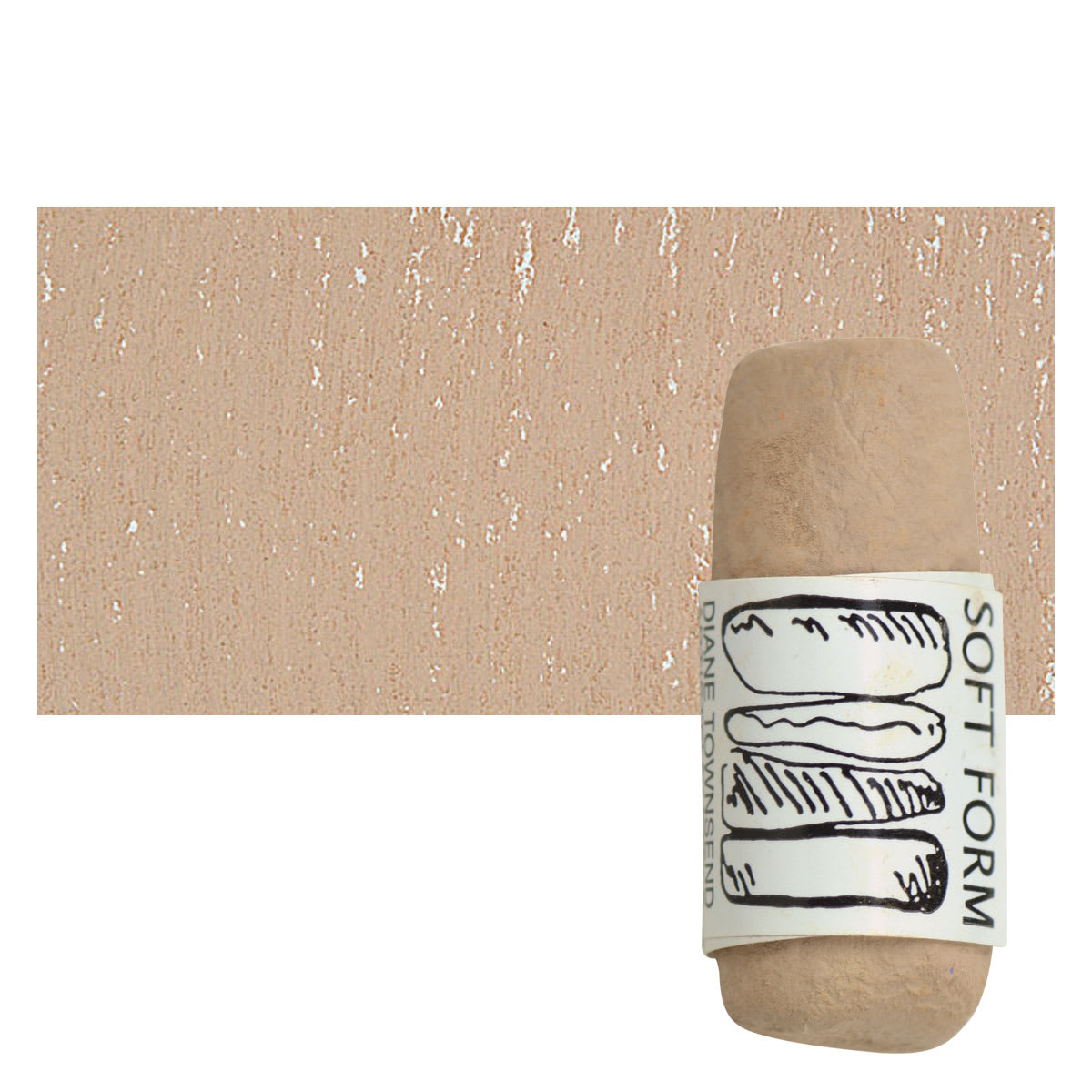 Townsend Artists' Soft Form Pastel - Violet Orange Pale (Dark) pastel and swatch