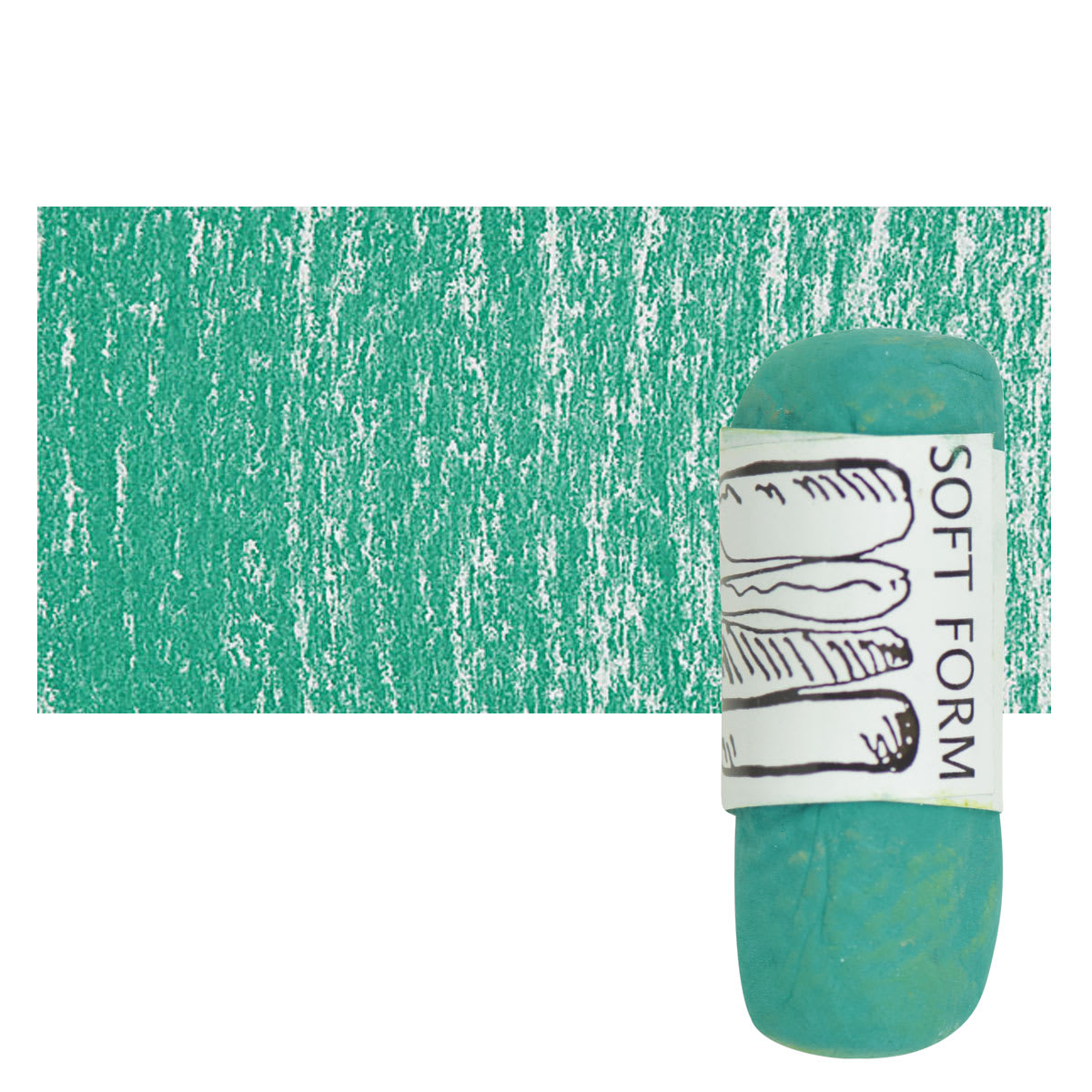 Townsend Artists' Soft Form Pastel - Viridian 044 pastel and swatch