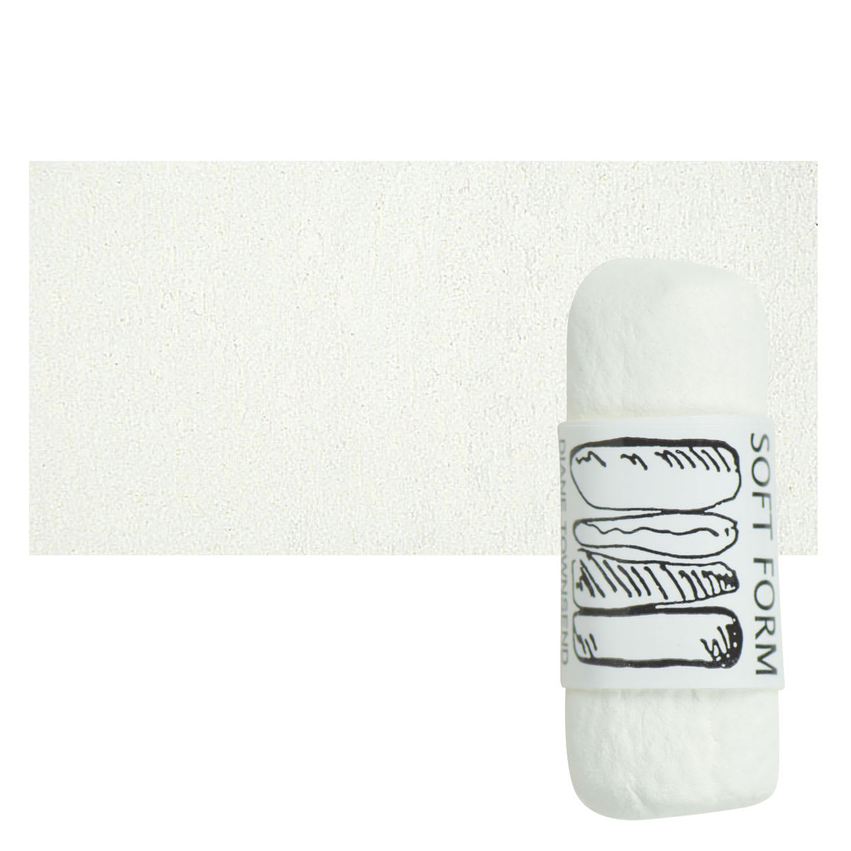 Townsend Artists' Soft Form Pastel - Yellow Buff Light pastel and swatch