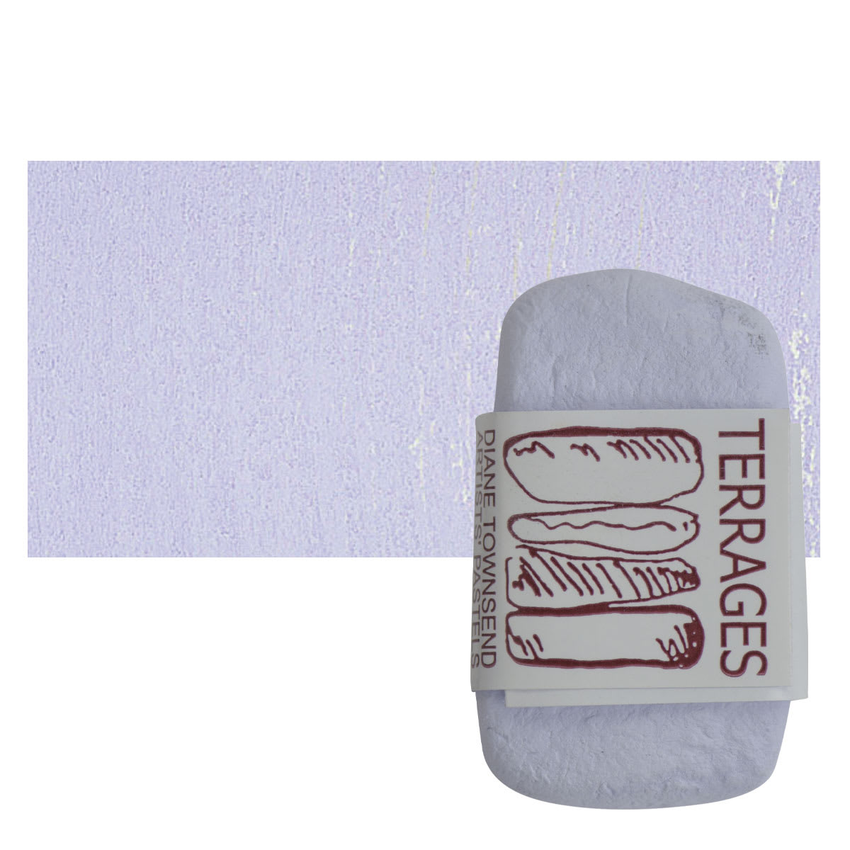 Townsend Terrages Pastel - Blue Violet Gray pastel and swatch