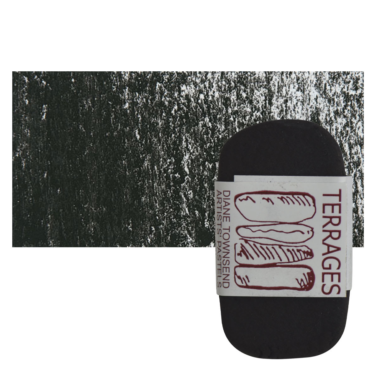 Townsend Terrages Pastel - Bone Black 119 pastel and swatch