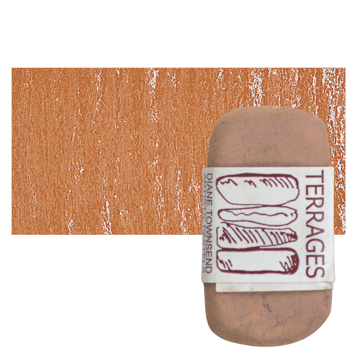 Townsend Terrages Pastel - Burnt Sienna 101 pastel and swatch
