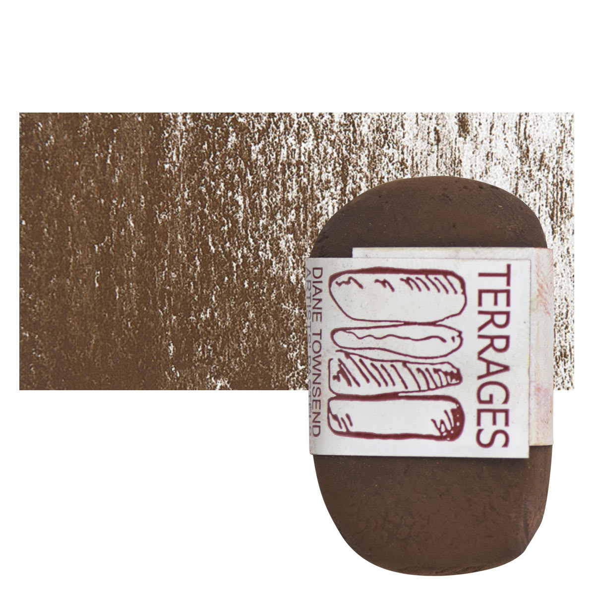 Townsend Terrages Pastel - Burnt Sienna 99 pastel and swatch