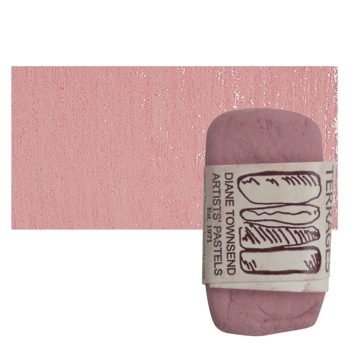 Townsend Terrages Pastel - Cadmium Red Deep Maroon pastel and swatch