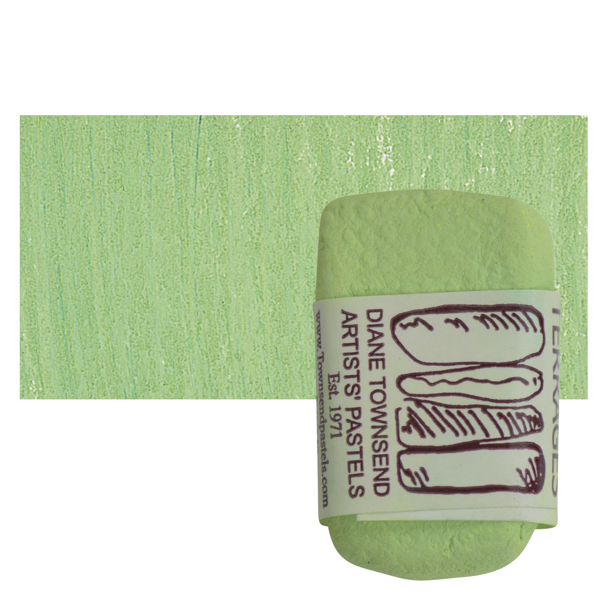 Townsend Terrages Pastel - Compose Green 151 pastel and swatch