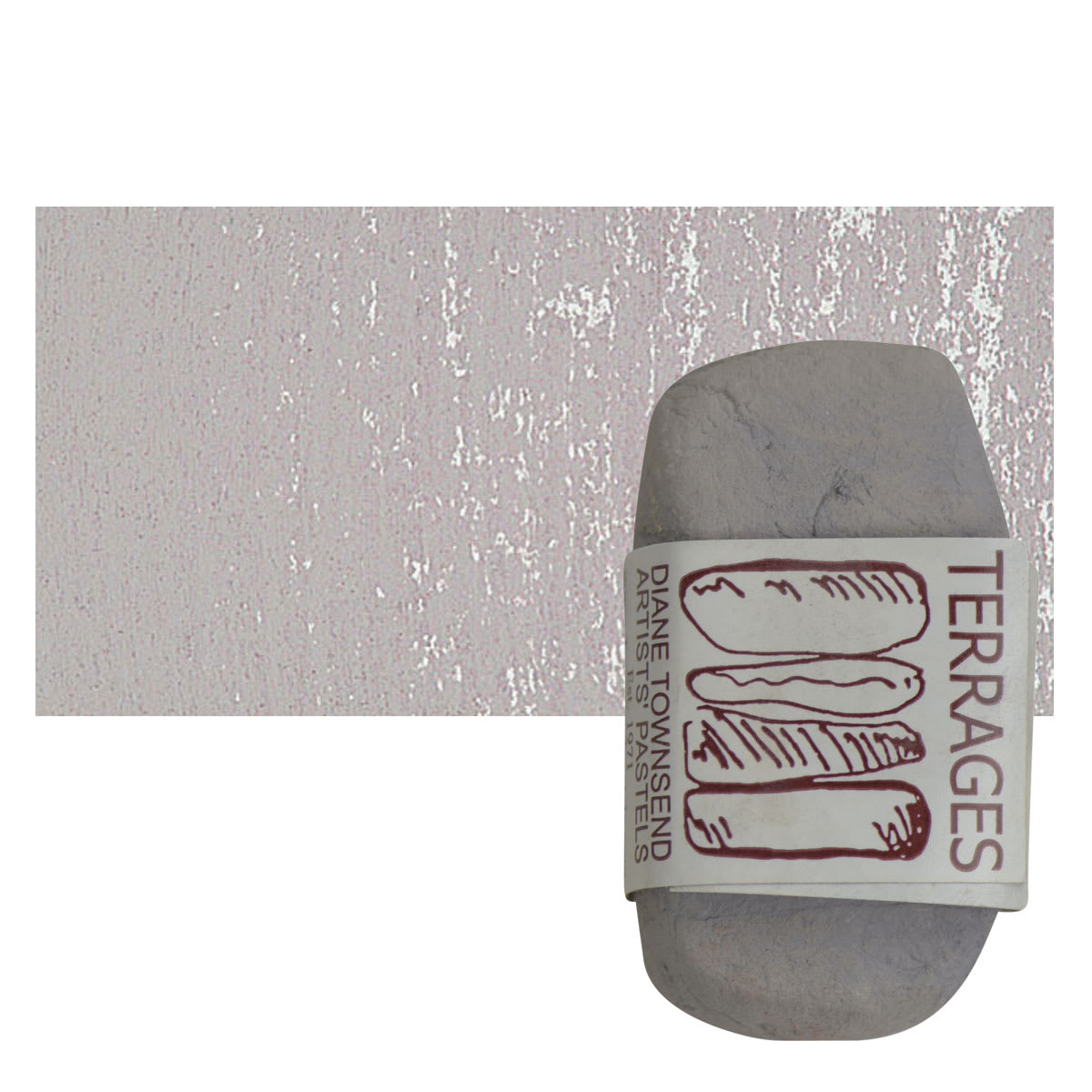 Townsend Terrages Pastel - Deep Brown Oxide pastel and swatch