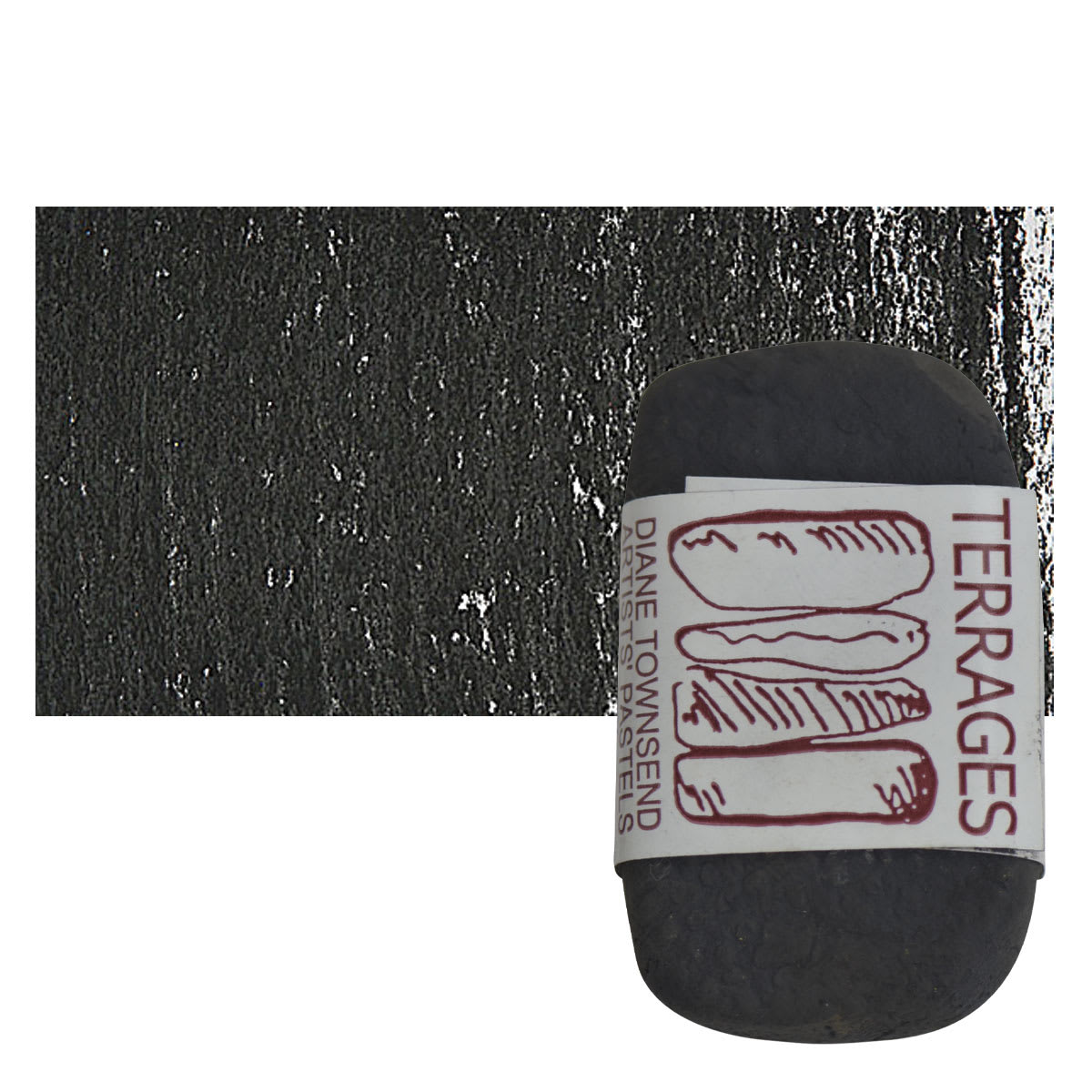 Townsend Terrages Pastel - Gray 121 pastel and swatch