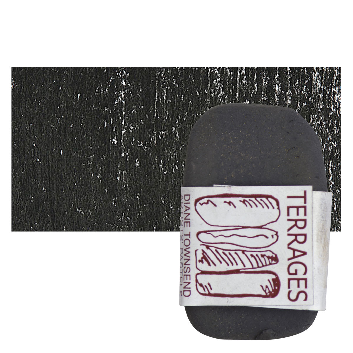 Townsend Terrages Pastel - Gray 122 pastel and swatch