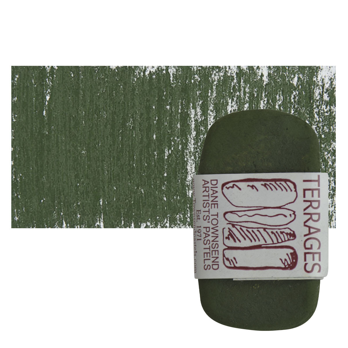Townsend Terrages Pastel - Green Oxide 154 pastel and swatch
