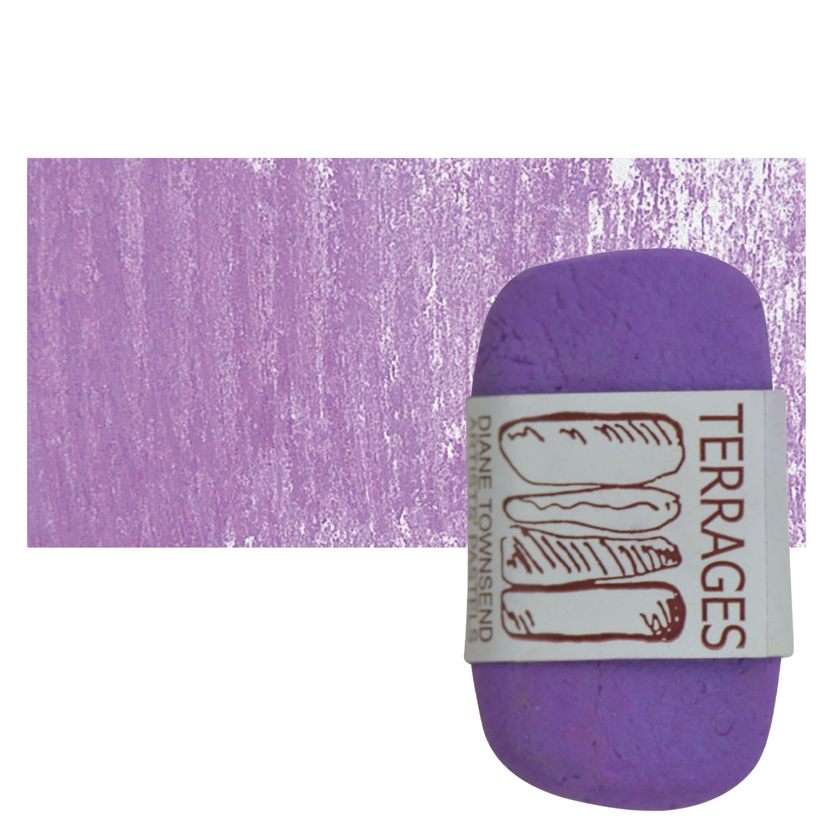 Townsend Terrages Pastel - Manganese Violet 41 pastel and swatch
