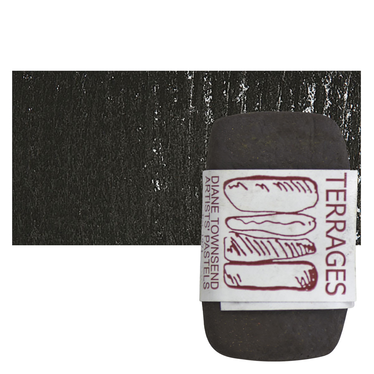 Townsend Terrages Pastel - Olive Green 148 pastel and swatch