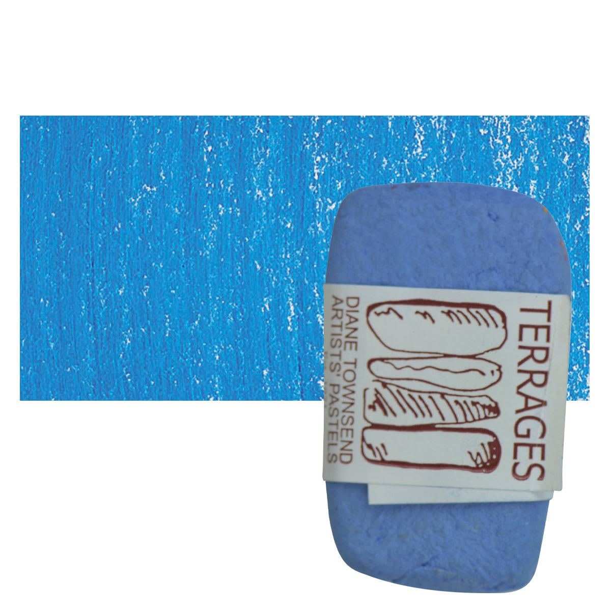 Townsend Terrages Pastel - Phthalo Blue 3 pastel and swatch