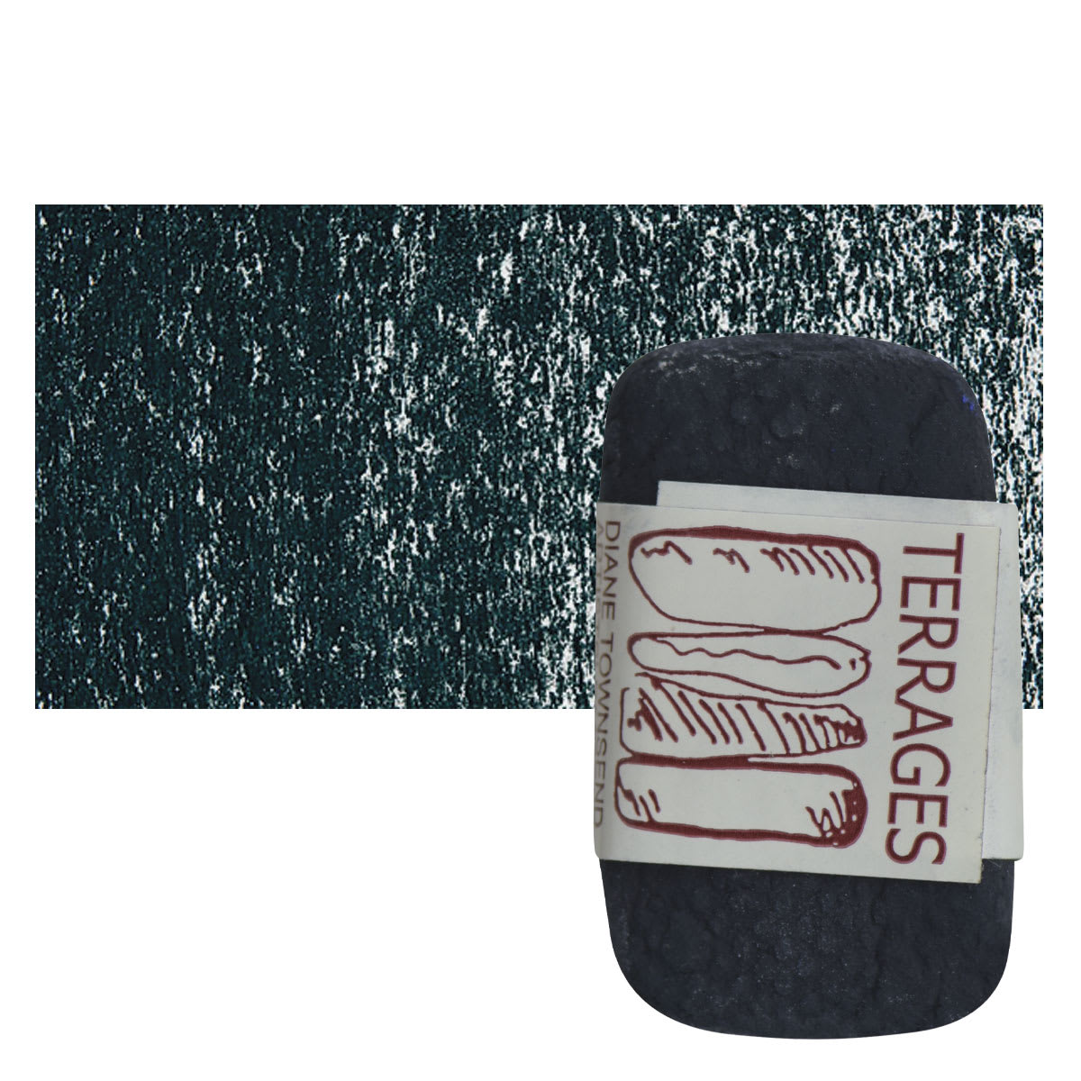 Townsend Terrages Pastel - Prussian Blue 10 pastel and swatch