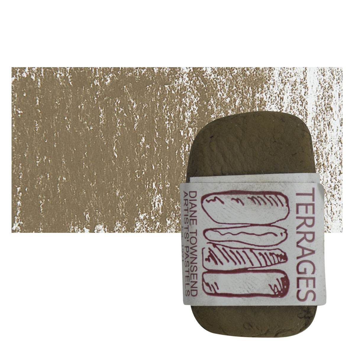 Townsend Terrages Pastel - Raw Umber 115 pastel and swatch