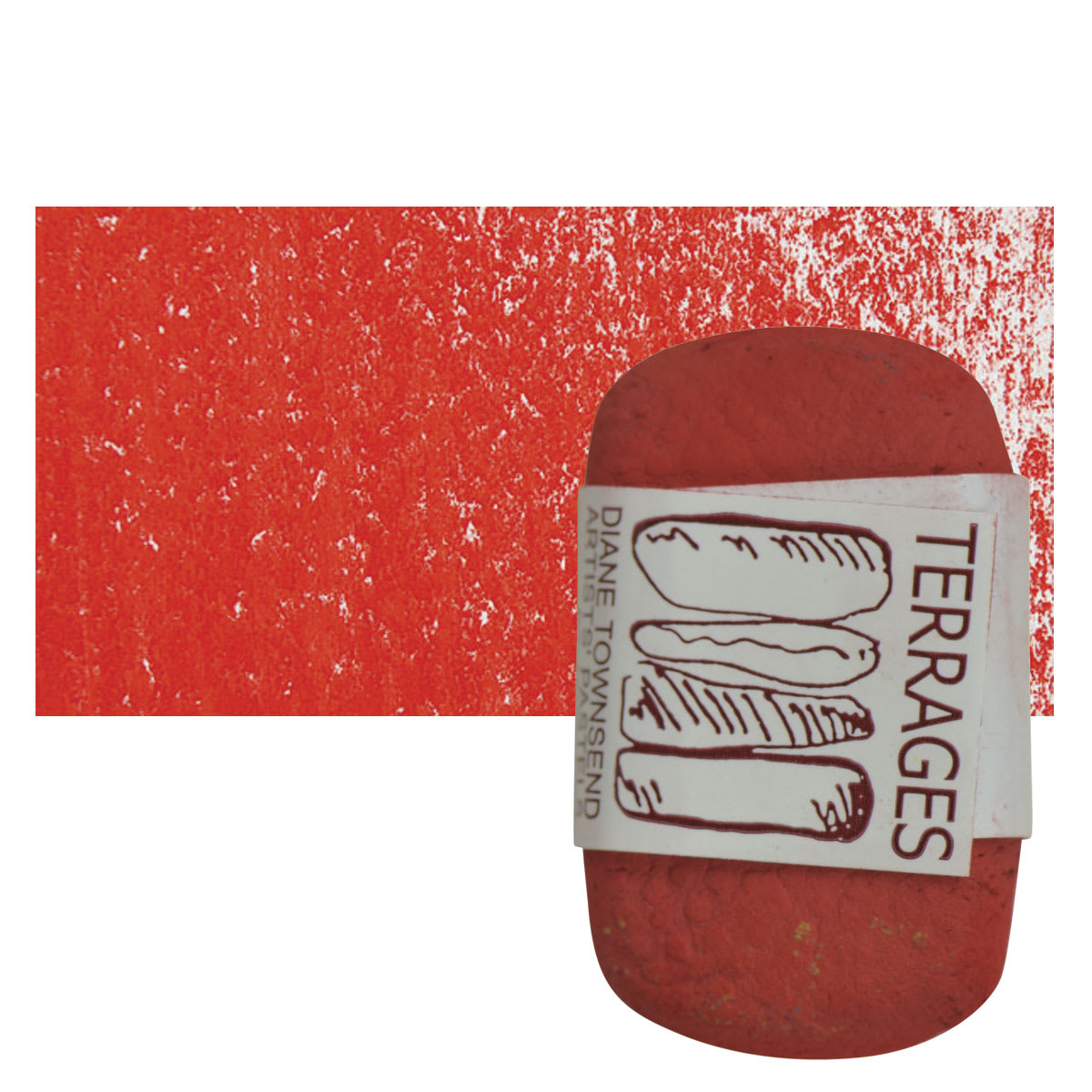 Townsend Terrages Pastel - Toluidine Red pastel and swatch