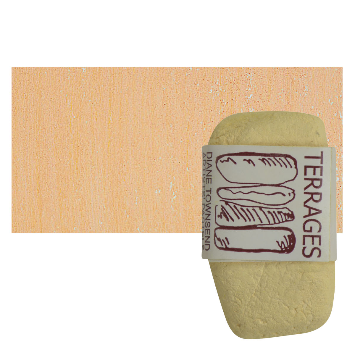 Townsend Terrages Pastel - Tuscan Red Orange pastel and swatch