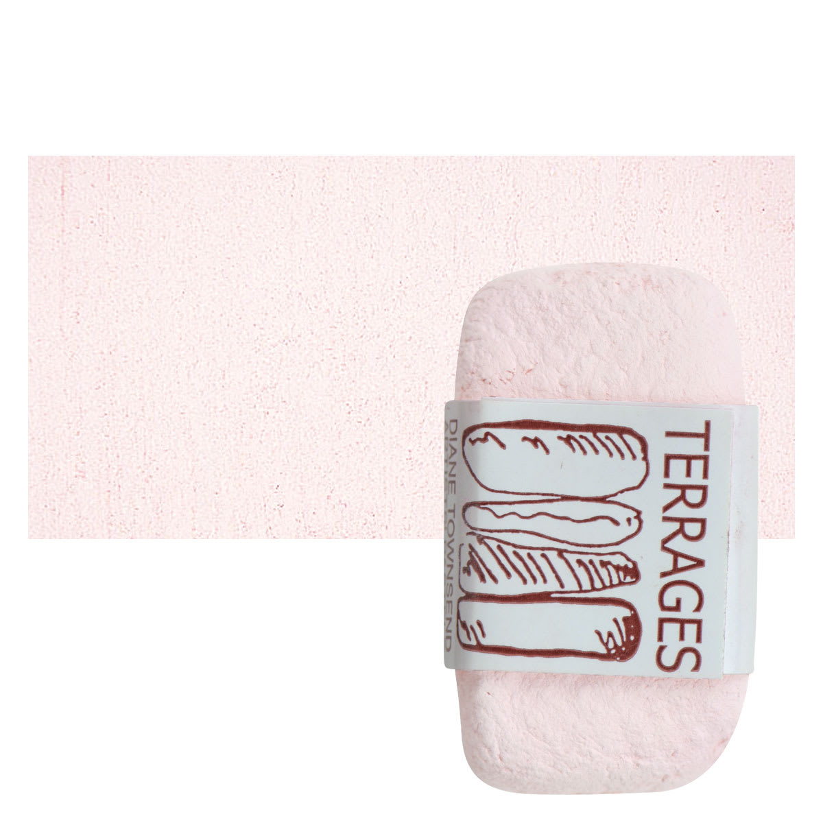 Townsend Terrages Pastel - Tuscan Red Pink pastel and swatch