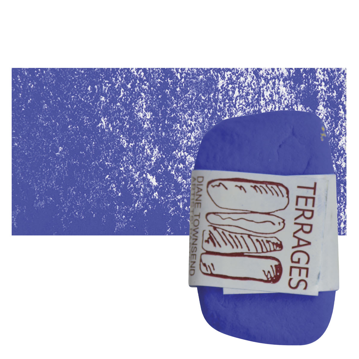 Townsend Terrages Pastel - Ultramarine Blue 17 pastel and swatch