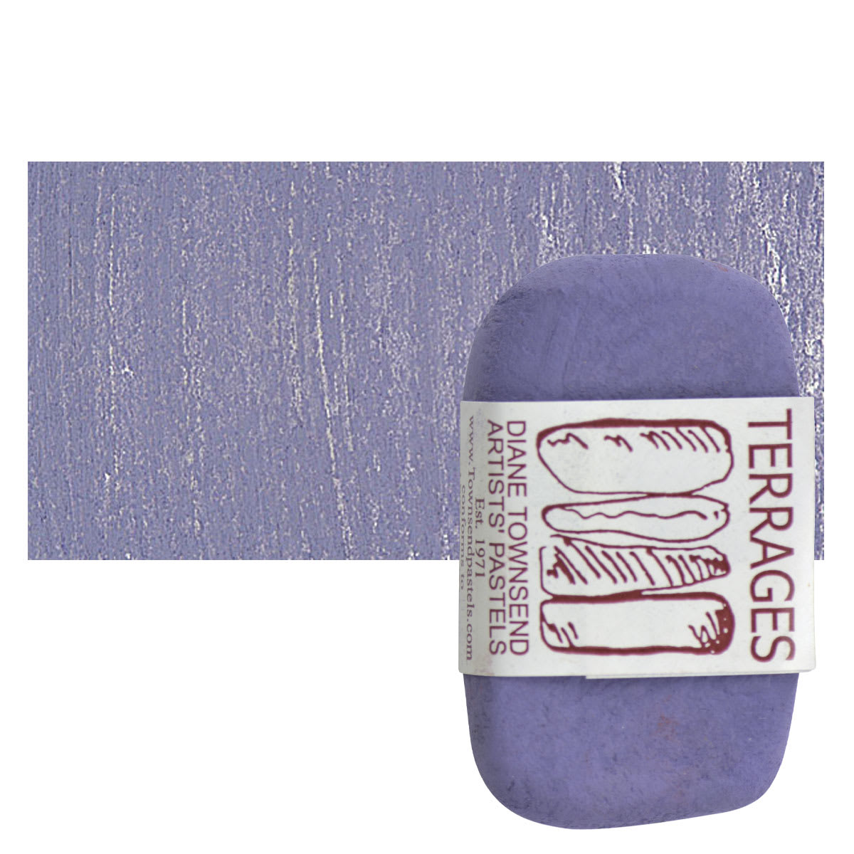 Townsend Terrages Pastel - Ultramarine Violet 23 pastel and swatch