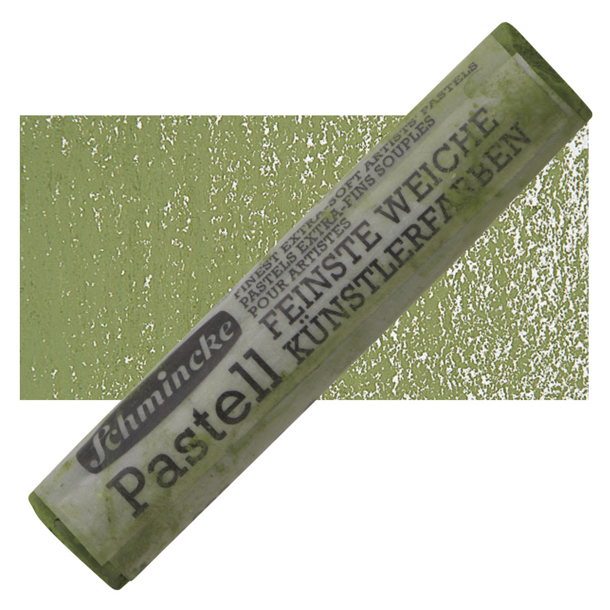 Schmincke Soft Pastel - Bohemian Green B pastel and swatch