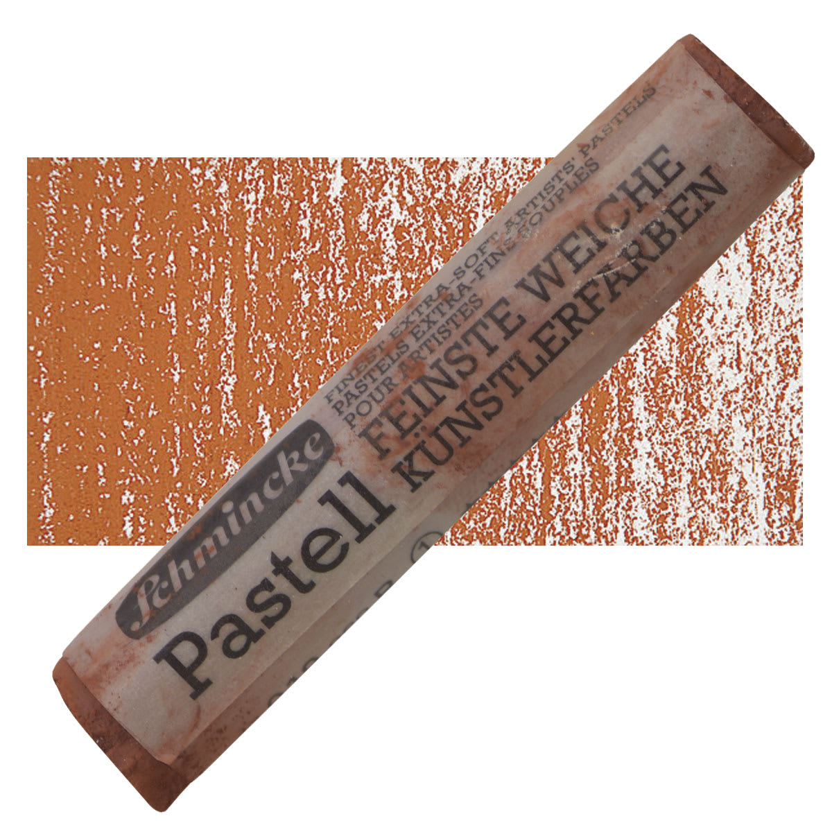 Schmincke Soft Pastel - Burnt Yellow Ochre B pastel and swatch