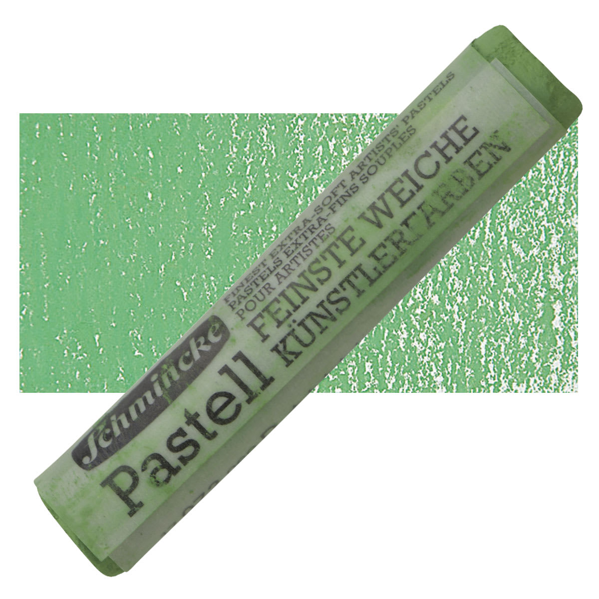 Schmincke Soft Pastel - Leaf Green 1 D pastel and swatch
