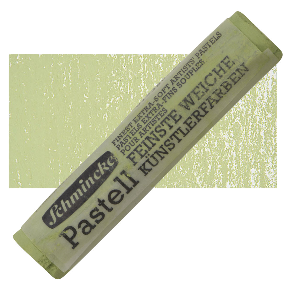 Schmincke Soft Pastel - Olive Green 1 M pastel and swatch