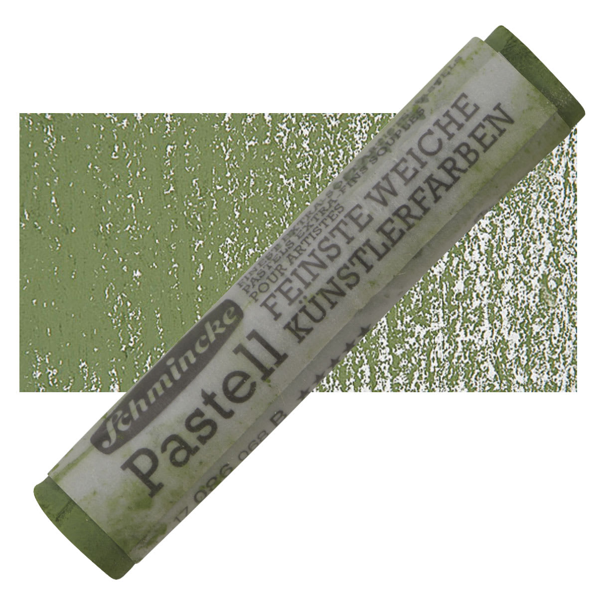 Schmincke Soft Pastel - Olive Green 2 B pastel and swatch