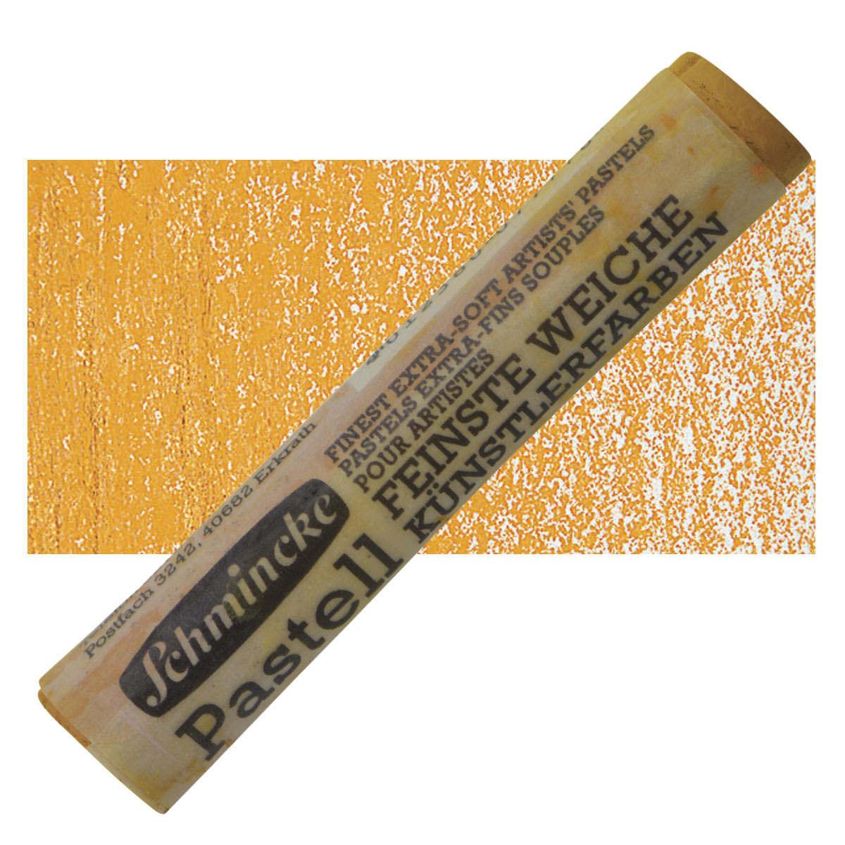 Schmincke Soft Pastel - Orange Light B pastel and swatch