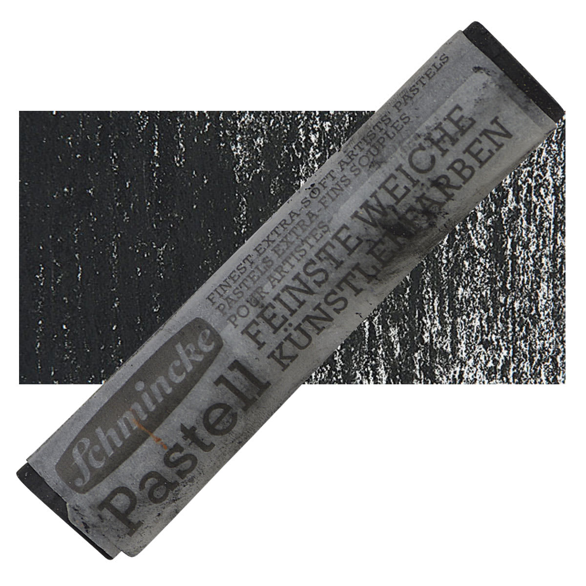 Schmincke Soft Pastel - Serious Black D pastel and swatch