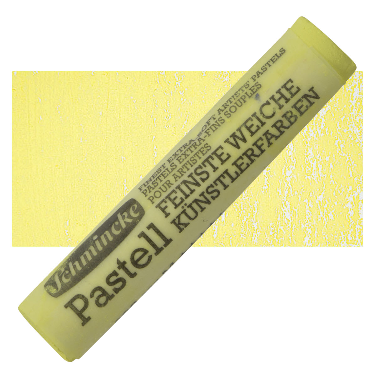 Schmincke Soft Pastel - Vanadium Yellow Light M pastel and swatch
