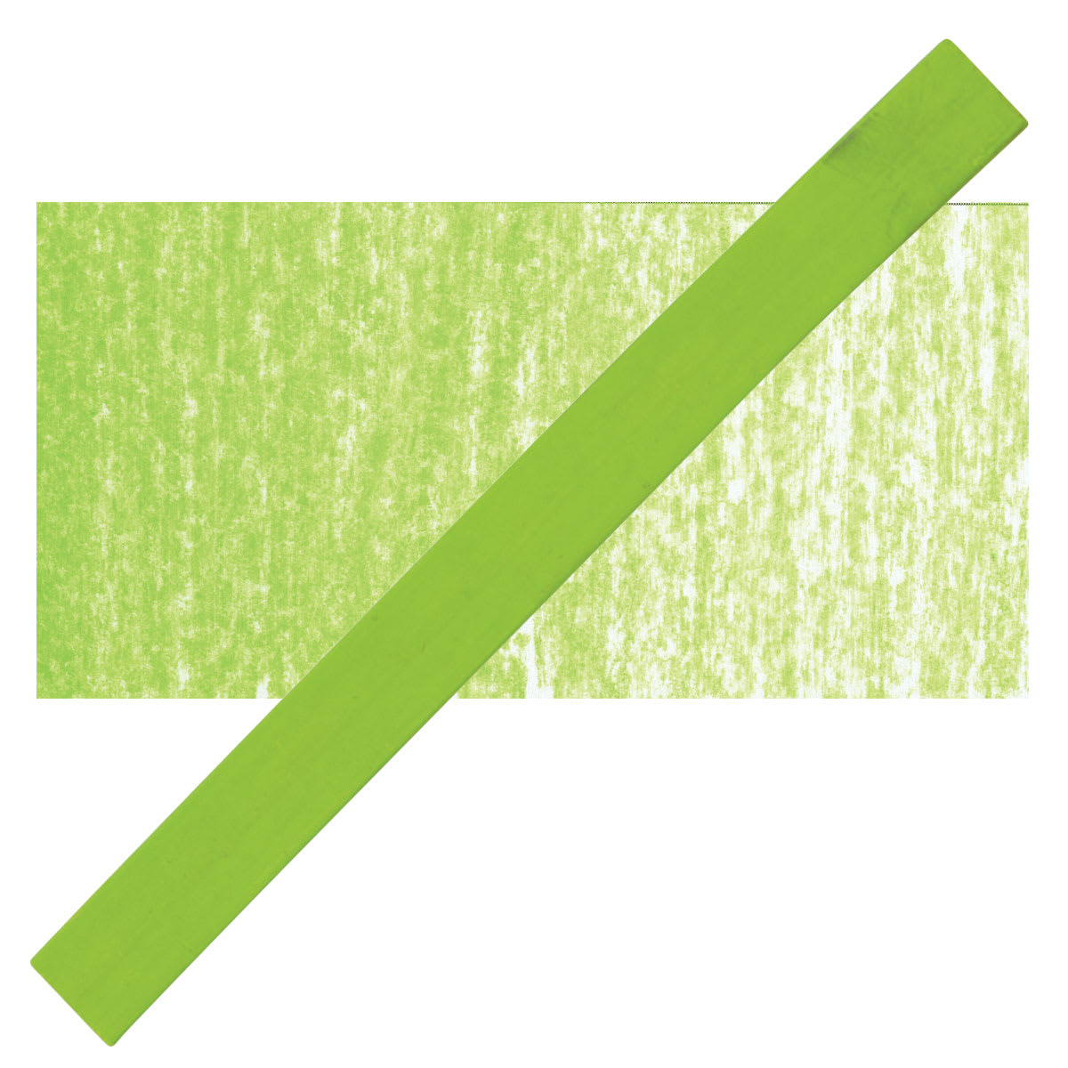 Cretacolor Pastel Carre Hard Pastel - Pea Green pastel and swatch