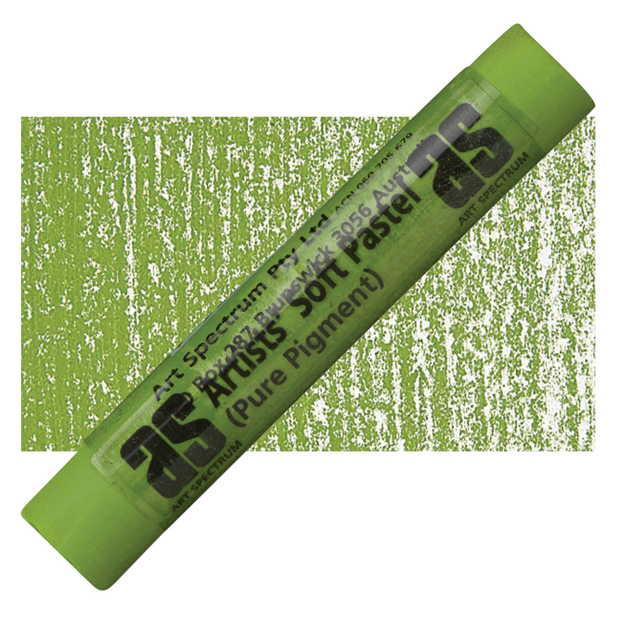 Art Spectrum Artists' Soft Pastel - Australian Leaf Green Light 580P pastel and swatch