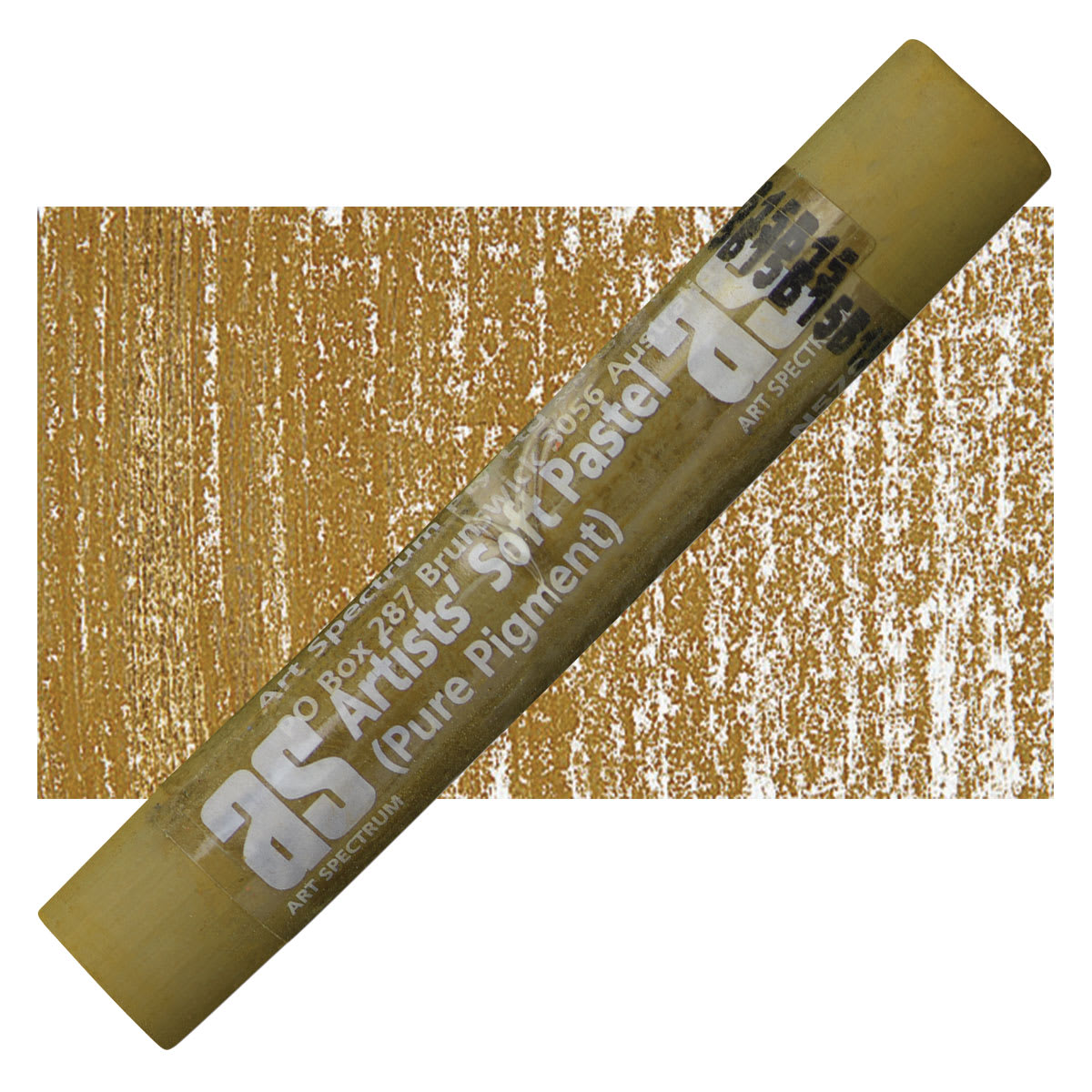 Art Spectrum Artists' Soft Pastel - Greenish Umber 579N pastel and swatch