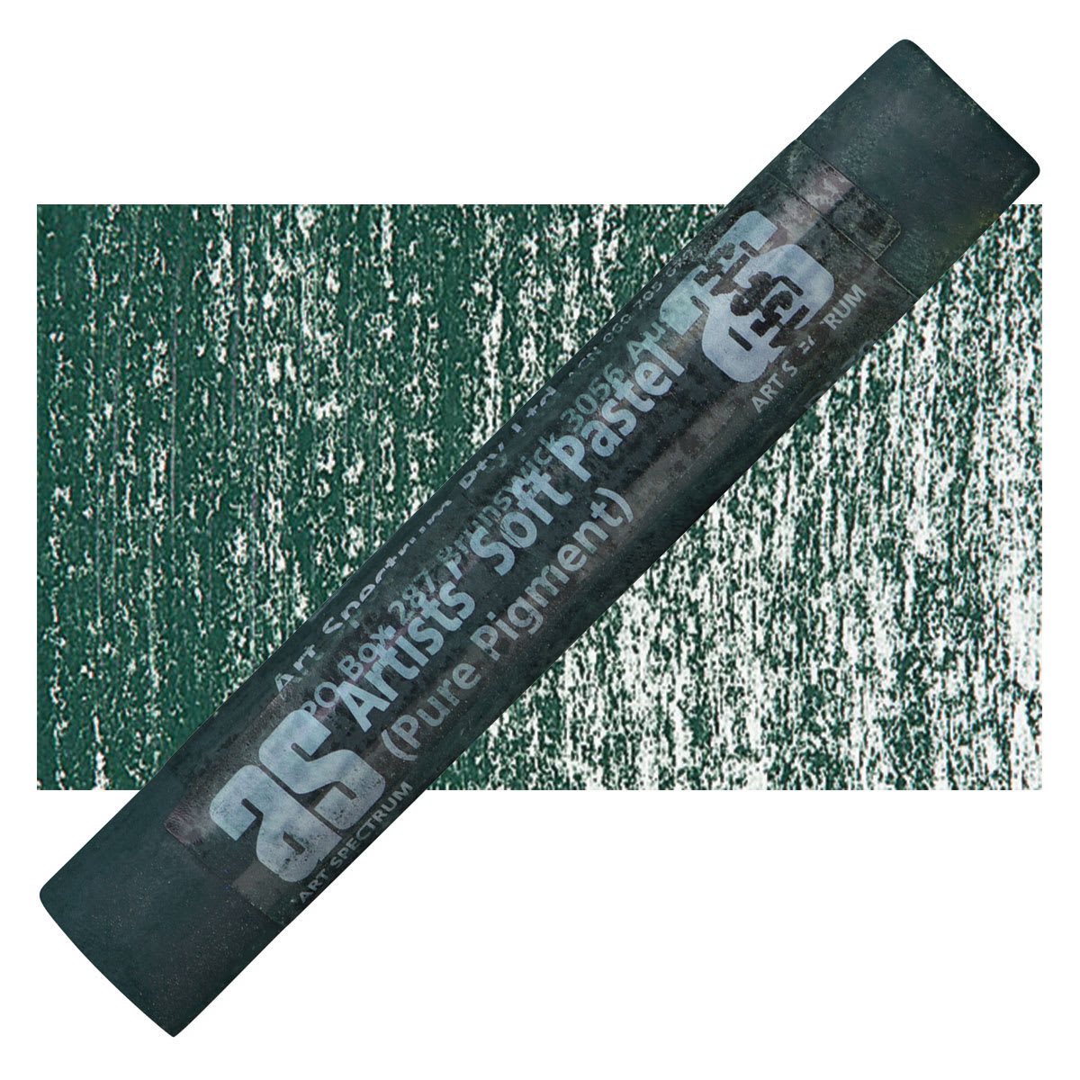 Art Spectrum Artists' Soft Pastel - Phthalo Green 570D pastel and swatch