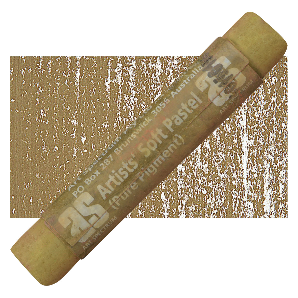 Art Spectrum Artists' Soft Pastel - Raw Umber 550P pastel and swatch