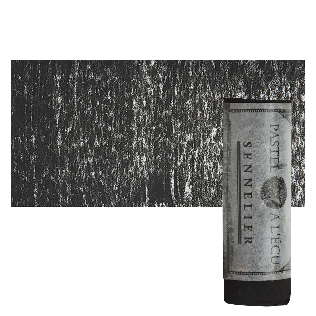 Sennelier Giant Soft Pastel - Ivory Black and swatch