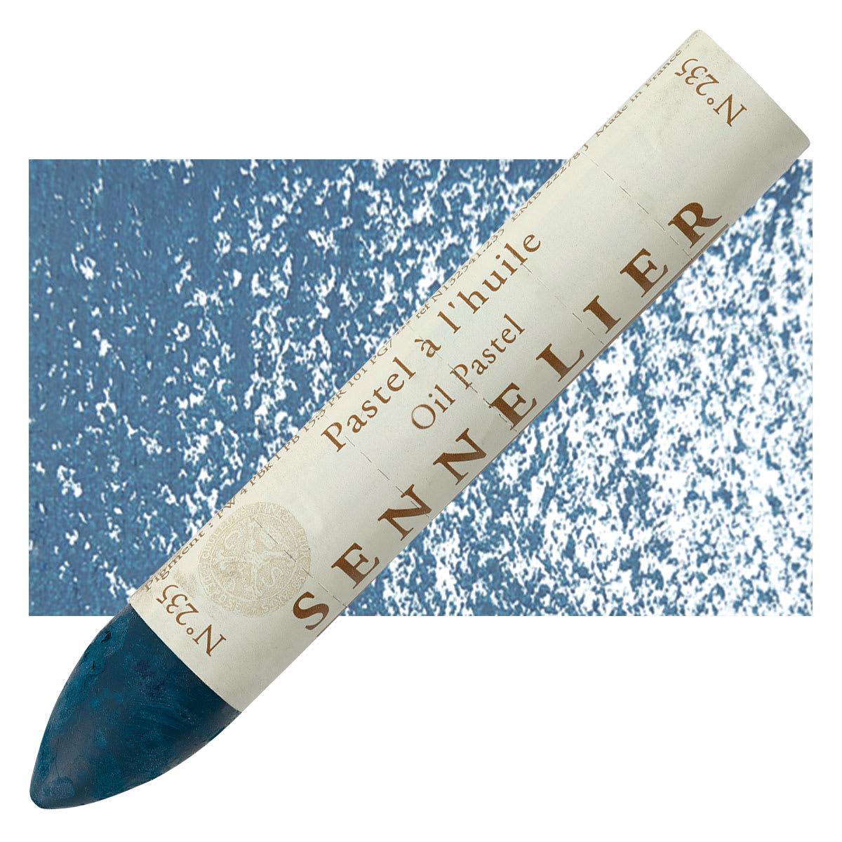Sennelier Oil Pastel Grand - Charcoal Blue oil pastel and swatch