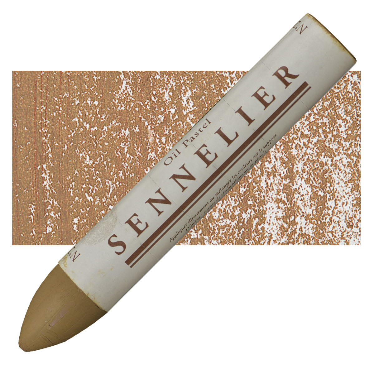 Sennelier Oil Pastel Grand - Earth Brown oil pastel and swatch