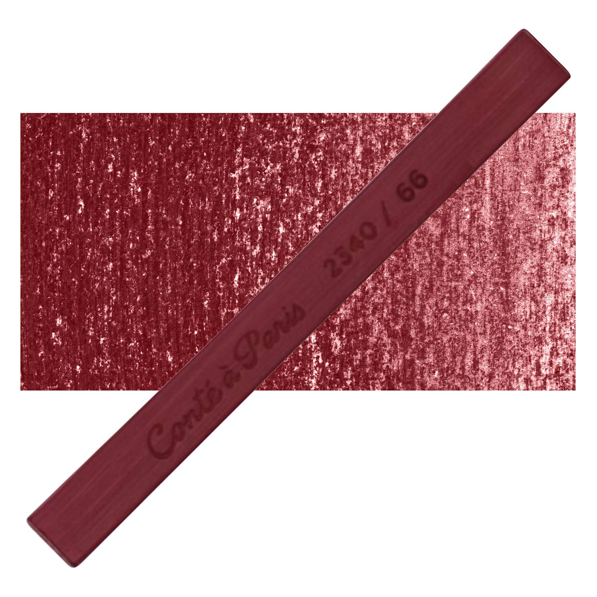 Conté à Paris Colour Pastel Carré - Crimson Lake 66, Single Carré and swatch