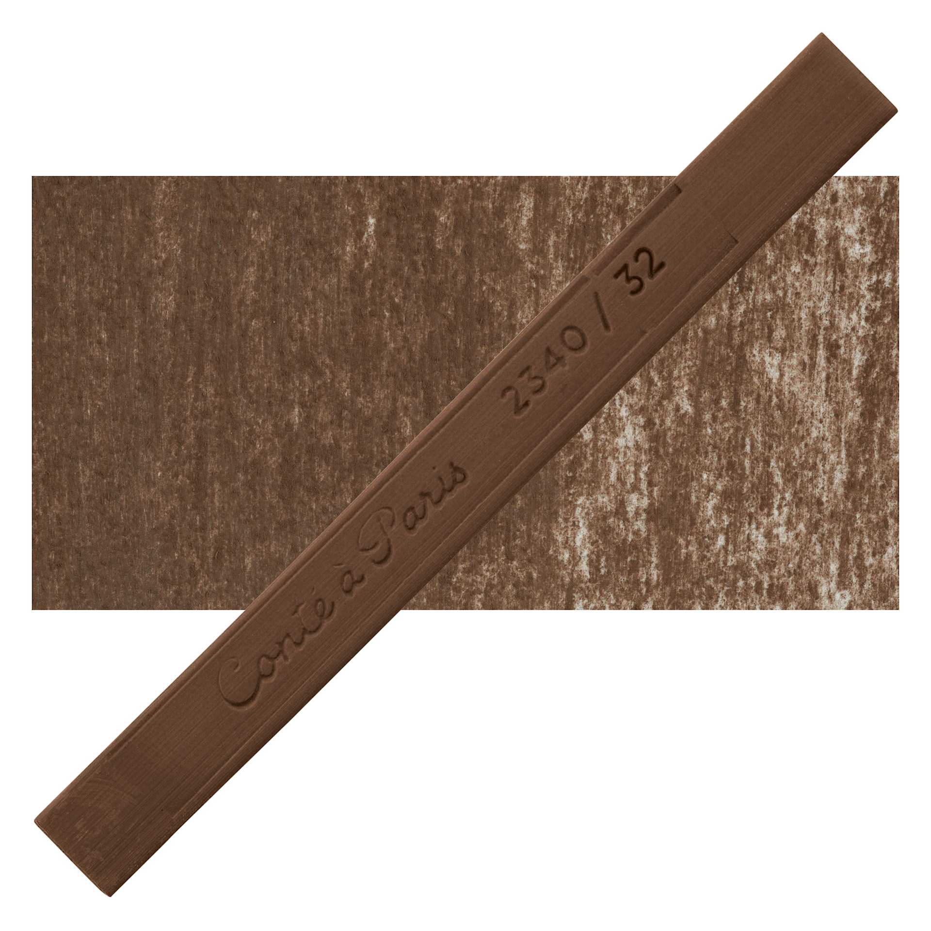 Conté à Paris Colour Pastel Carré - Umber 32, Single Carré and swatch