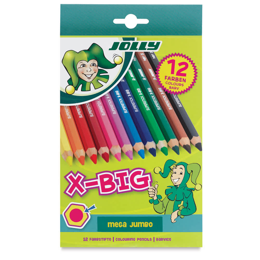 Jolly X-Big Colored Pencils - Front of package of 12 pencils
